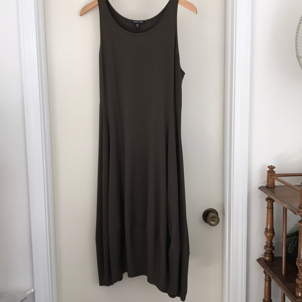 Eileen Fisher M 10/12 olive dress